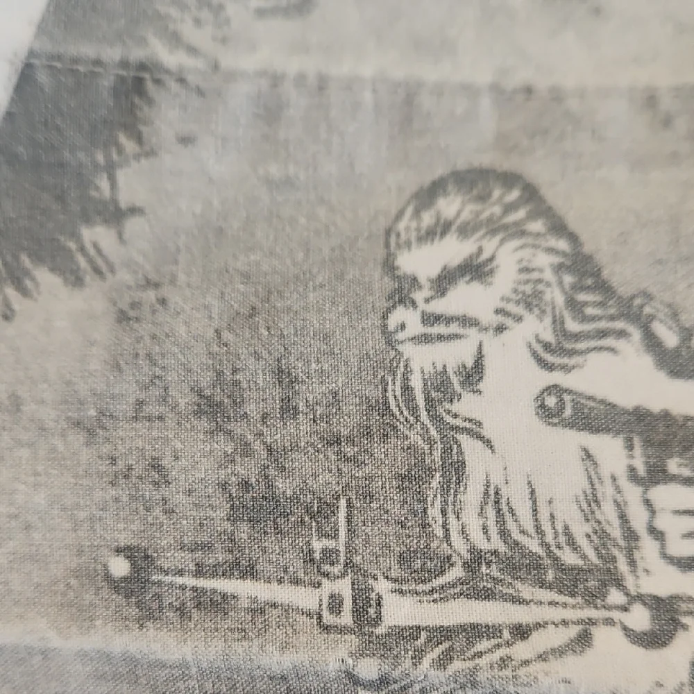 Pottery Barn Teen Star Wars Gray White Iconic Moments Queen Flat Sheet - Picture 8 of 9